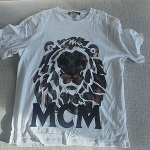 MCM White Camo Lion Tee